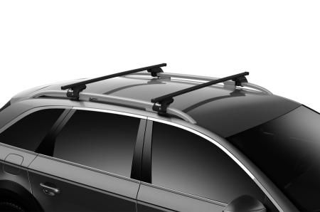 Thule Raised Rail Evo 7104 7121 mit Stahl Vierkanttraversen 108 cm