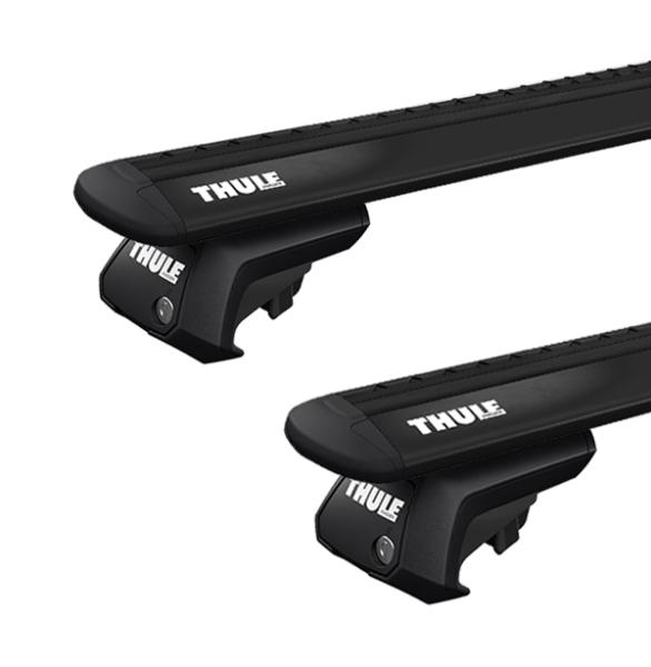 Thule Raised Rail Evo 7104 mit 7111 mit Thule Wingbar Black Evo 108 cm