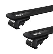 Thule Raised Rail Evo 7104 mit 7112 Thule Wingbar Black Evo 118 cm